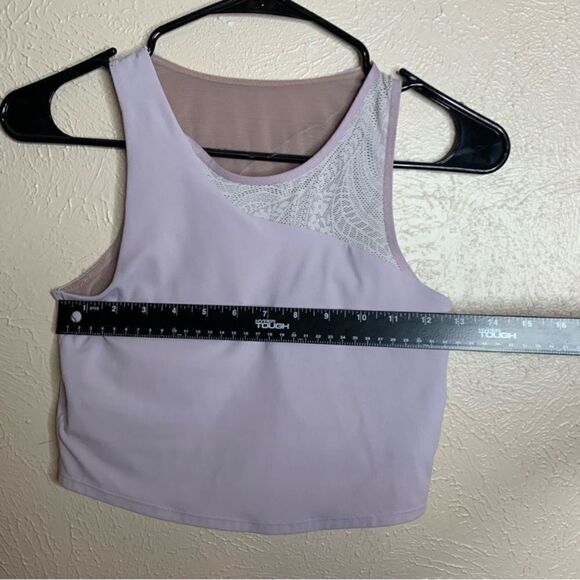 Athleta conscious floral lace crop tank top lilac - Picture 6 of 7